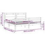 vidaXL Cadre de lit sans matelas 200x200 cm bois massif