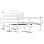 vidaXL Cadre de lit sans matelas bois de pin massif 120x200 cm blanc
