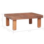 vidaXL Table basse 60 x 45 x 23 cm Bois de récupération solide