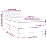 vidaXL Sommier à lattes de lit avec matelas Crème 100x200 cm Tissu