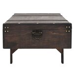 vidaXL Table basse Bois massif style vintage 120x55x35 cm