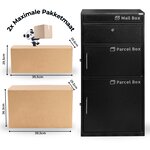 Big Parcel 2 - PakketPanda® - Boîte aux lettres pour colis - Boîte aux lettres - Avec compartiment à lettres séparé