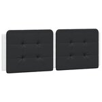 vidaXL Cadre de lit sans matelas blanc et noir 140x200 cm similicuir
