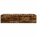 vidaXL Cadre de lit sans matelas chêne fumé 100x200 cm
