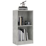Vidaxl bibliothèque gris béton 40 x 24 x 75 cm aggloméré