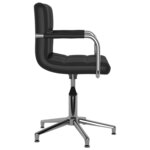 Chaise fauteuil siège de bureau informatique étude pivotante similicuir noir 02_0024051
