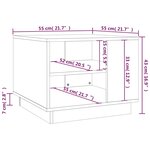 vidaXL Table basse noir 55x55x43 cm bois d'ingénierie
