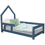 Lit cabane enfant POPPI 80 x 160 bleu marine 2