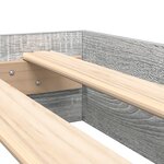 vidaXL Lit étagère gris Sonoma 180x200 cm en bois d'ingénierie