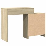 vidaXL Coiffeuse avec LED chêne sonoma 115x37x110 5 cm
