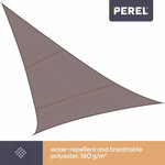 Perel Voile d'ombrage triangulaire 3 6 m Couleur taupe GSS3360TA