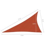 vidaXL Voile d'ombrage 160 g/m² Terre cuite 3x4x5 m PEHD