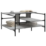 vidaXL Table basse sonoma gris 100x100x48 5 cm bois d'ingénierie