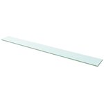 vidaXL Panneaux d'étagère 2 Pièces Verre Transparent 110x12 cm