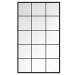 vidaXL Miroir mural noir 100x60 cm métal