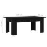 vidaXL Table basse Noir 100x60x42 cm Bois d’ingénierie