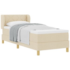 Lit Box Spring vidaXL avec Matelas en Crème - 80x200 cm