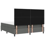 vidaXL Lit avec matelas & LED Gris foncé 180x200 cm Tissu