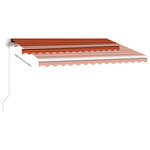 vidaXL Auvent manuel rétractable avec LED 300x250 cm Orange et marron