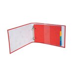 Classeur Rembordé Polypropylène Avec Intercalaires Pour Fiches Bristol 148x210 2 Anneaux 25mm - Couleurs Assorties - X 10 - Exacompta