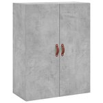 vidaXL Buffet haut Gris béton 69 5x34x180 cm Bois d'ingénierie