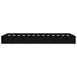 vidaXL Cadre de lit sans matelas noir 135x190 cm bois massif