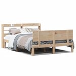 vidaXL Cadre de lit avec tête de lit 120x190 cm bois de pin massif