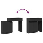 vidaXL Coiffeuse avec LED noir 115x37x110 5 cm