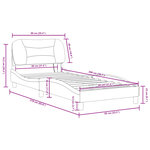 vidaXL Cadre de lit avec LED sans matelas taupe 80x200 cm tissu
