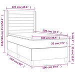 vidaXL Sommier à lattes de lit avec matelas Noir 100x200 cm Velours