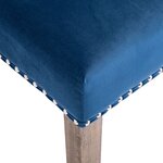 vidaXL Chaises à manger lot de 6 bleu velours