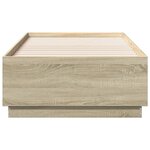 vidaXL Cadre de lit avec LED sans matelas chêne sonoma 75x190 cm