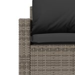 vidaXL Salon de jardin 4 Pièces avec coussins gris résine tressée