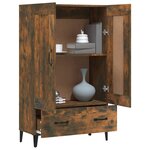 vidaXL Buffet haut Chêne fumé 70x31x115 cm Bois d'ingénierie