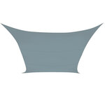 Perel Voile d'ombrage  hydrofuge  4 x 3 m  160 g/m²  polyester  rectangulaire  gris clair