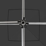 vidaXL Tente de réception pliable et parois Aluminium 2x2 m Anthracite