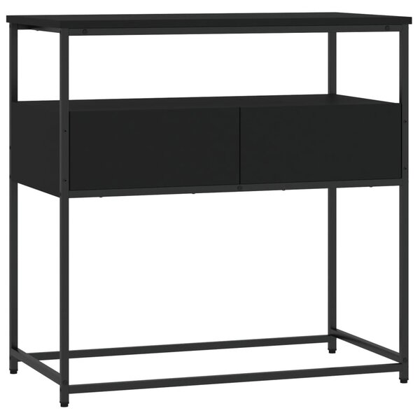 vidaXL Table console noir 75x40x75 cm bois d'ingénierie