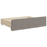 vidaXL Lit de jour avec gigogne et tiroirs sans matelas taupe 80x200cm