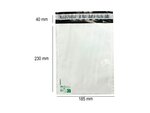 10 Enveloppes plastique opaques 80 microns N°1 - 185x230mm