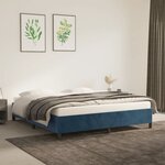 vidaXL Cadre de lit sans matelas bleu foncé 180x200 cm velours