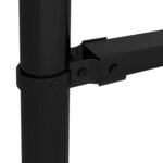 vidaXL Clôture de jardin à dessus en lance Acier (1 75-2)x10 2 m Noir