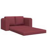 vidaXL Canapé Lit de Sol 2-en-1 Rouge Vin 148x71x83 cm Tissu