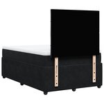 vidaXL Sommier à lattes de lit avec matelas noir 120x190 cm velours