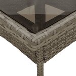 vidaXL Ensemble à manger de jardin et coussins 5 Pièces gris rotin verre