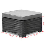 Keter Pouf d'extérieur California Graphite 233446