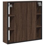 vidaXL Armoire à miroir de salle de bain chêne marron bois ingénierie