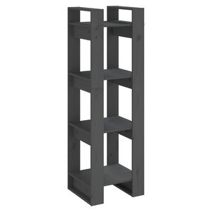 vidaXL Bibliothèque/Séparateur de pièce Gris 41x35x125 cm Pin solide