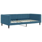 vidaXL Lit de jour avec lit gigogne et matelas bleu 100x200 cm velours