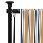 vidaXL Store roulant d'extérieur jaune et blanc 150x270 cm tissu acier