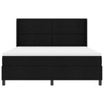 vidaXL Lit avec sommier et matelas & LED Noir 180x200 cm Tissu